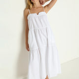 Meadow Midi Dress - White