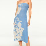 Matti Dress - Blue Hibiscus Flora