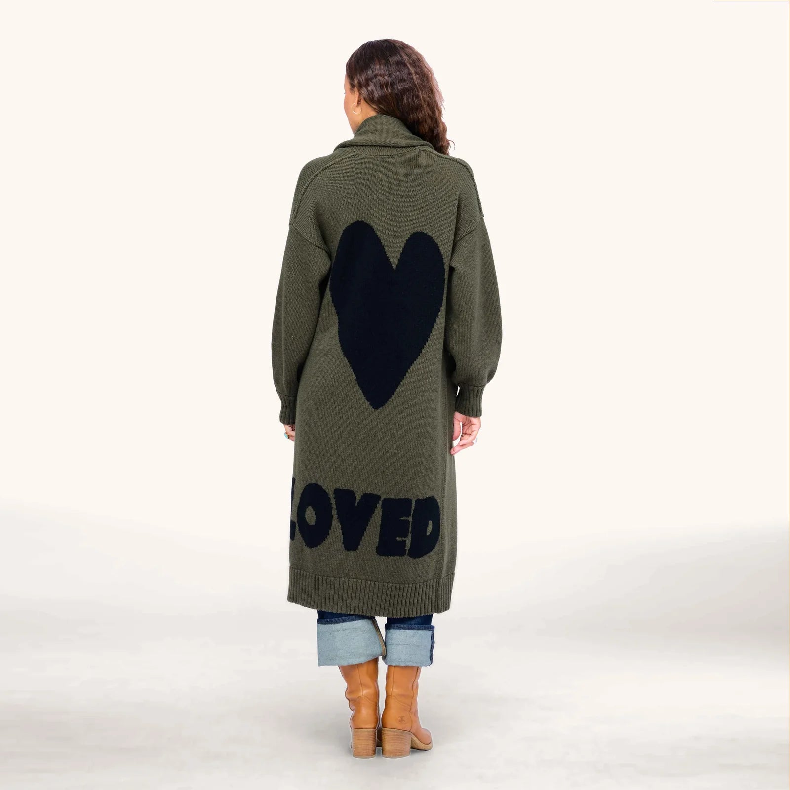 Mercer Loved Duster - Army Green