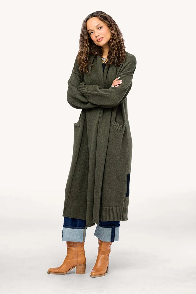 Mercer Loved Duster - Army Green