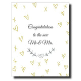 Congratulations To New Mr & Mrs Card