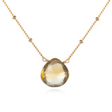 Citrine Teardrop Necklace