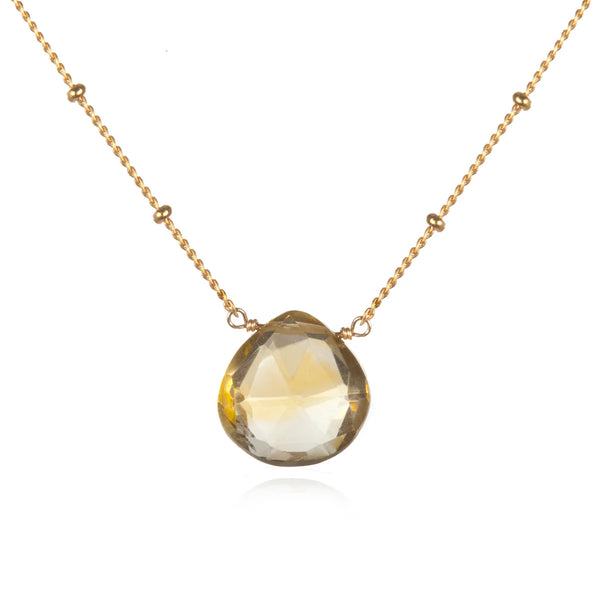 Citrine Teardrop Necklace