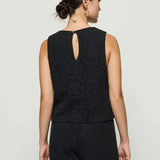 Sheri Lace Tank - Jet Black