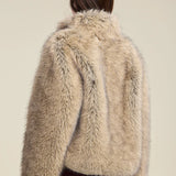 Noelle Lux Fur Jacket - Taupe