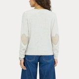 Patchwork Pullover Cashmere Sweater - Natural