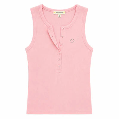 KR Henley Tank - Pink Salt