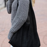 Knot Tote Suede - Black