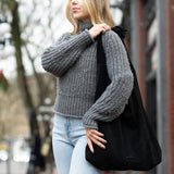 Knot Tote Suede - Black