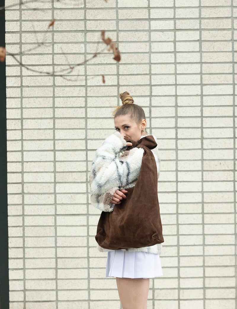 Knot Tote Suede - Brown