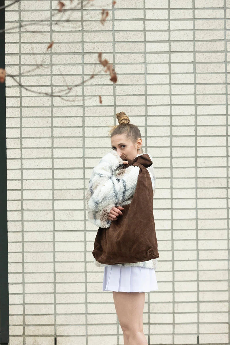 Knot Tote Suede - Brown