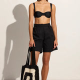Ostia Crochet Bag-  Black/Off White