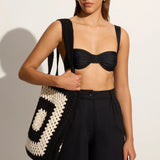 Ostia Crochet Bag-  Black/Off White