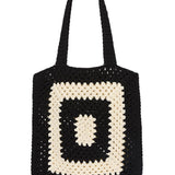 Ostia Crochet Bag-  Black/Off White