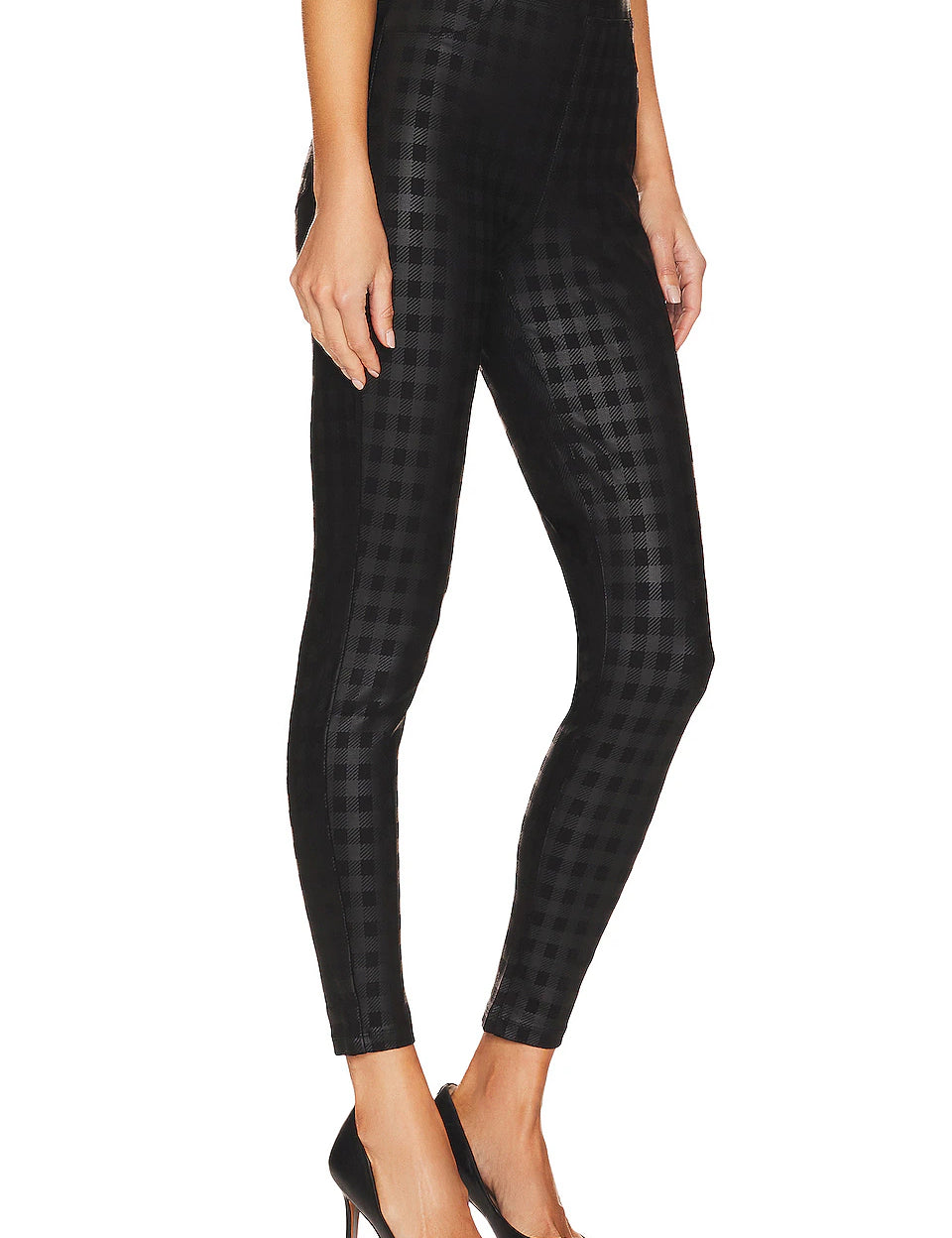 Runway Legging- Coated Plaid