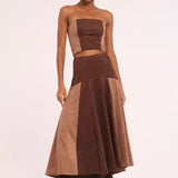 Lenore Skirt - Faux Suede Mix