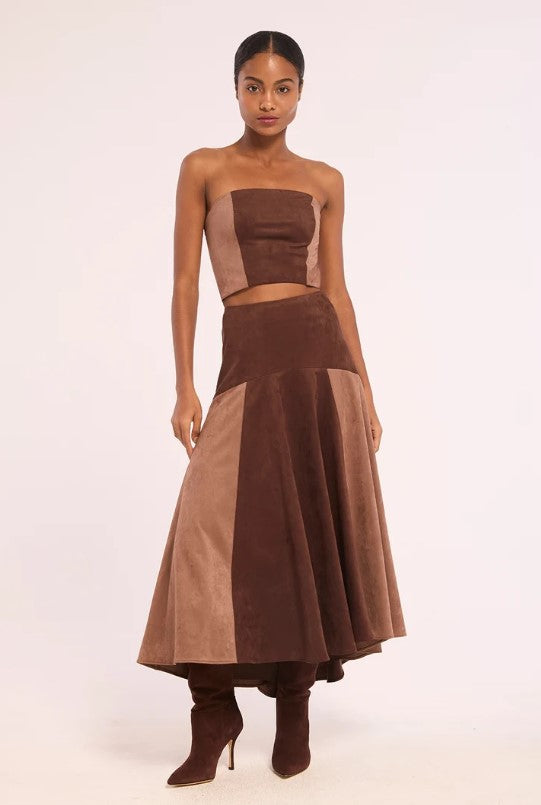 Lenore Skirt - Faux Suede Mix