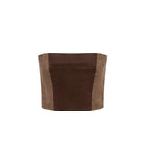 Enid Top - Faux Suede Mix