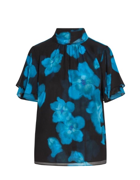 Kaye Chiffon Top - Celestial Blue