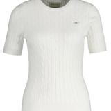 Cable Crew Neck-Eggshell