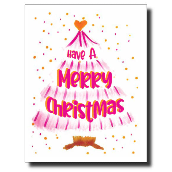Sparkly Pink Christmas Card