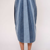 Appoline Midi Skirt - Paneled Denim