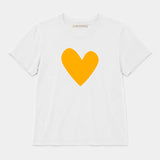 Suke Imperfect Heart Tee -  White- Clementine