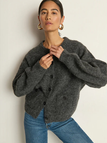 Tessa Cardigan - Heather Charcoal