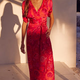 Francesca Dress - Flora Corsica Fuchsia