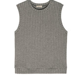 The Sweater Rib Shell Tank - Charcoal Heather