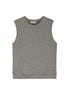The Sweater Rib Shell Tank - Charcoal Heather