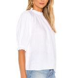 Rosabel Linen Top - Chalk