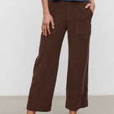 Vera Cotton Corduroy Cropped Pant - Ash