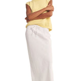 Beka Heavy Linen Skirt - White
