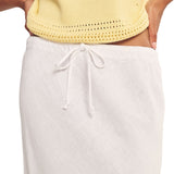 Beka Heavy Linen Skirt - White