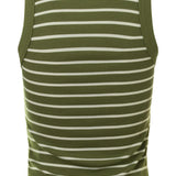 Morie Stripe Rib Tank - Kale