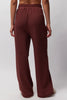 Lofty Slub Rib Claudia Wide Leg - Washed Burgundy