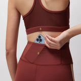 Velo Dream Tech Eco Jersey HW 7/8 Legging - Washed Burgundy