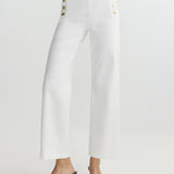 Karmine Refined Wide Leg HR Jeans - White Sailor