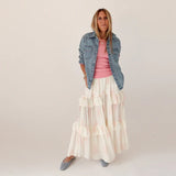 Western Pia Denim Shirt - True Denim/Pink