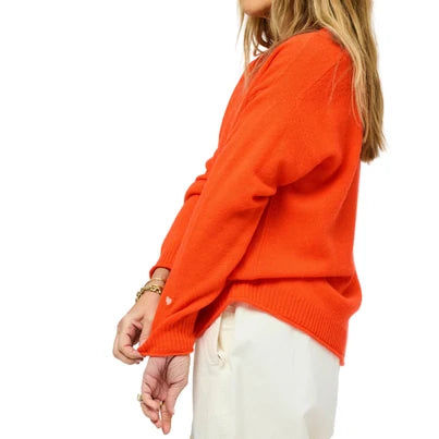 Whisper Featherweight Cardigan - Tomato