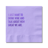 Wine & Great Cocktail Napkin