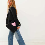 Jumbo Love Clutch - Black