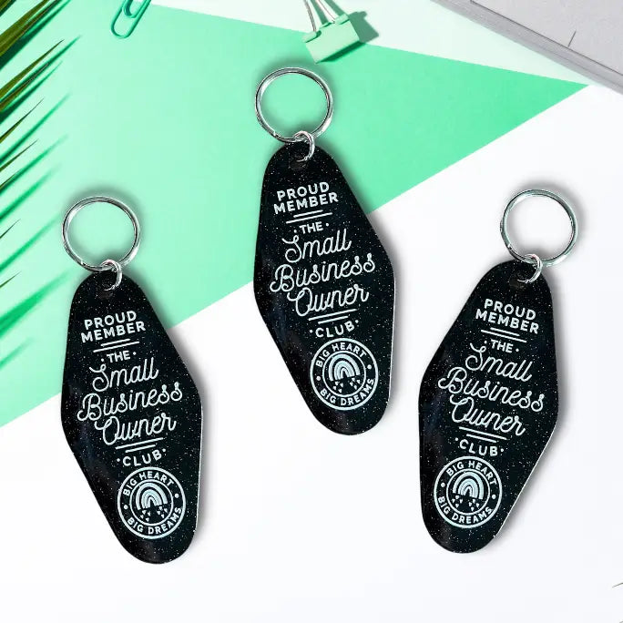 Small Business Owner Club Motel Keychain