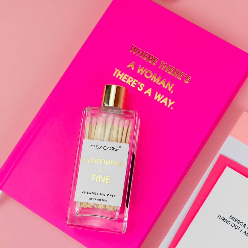 Where There's A Woman There's A Way Journal - Bright Pink