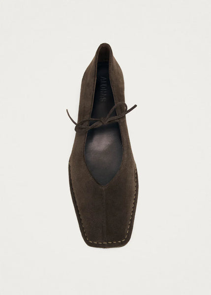 Sway Ballet Flats - Suede Coffee Brown
