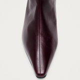 Ambar Rift Leather Ankle Boots - Burgundy
