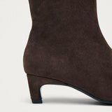 Ambar Suede Leather Ankle Boot - Brown