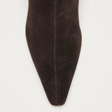 Ambar Suede Leather Ankle Boot - Brown
