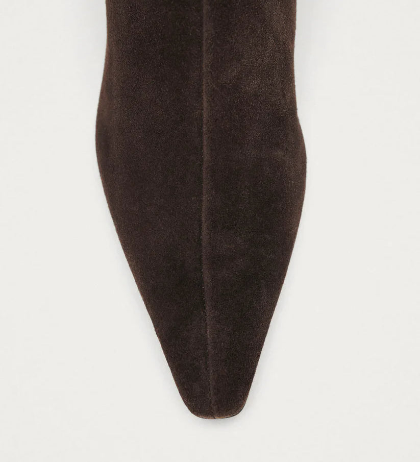 Ambar Suede Leather Ankle Boot - Brown